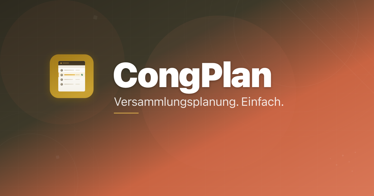 CongPlan - Congregation Planning. Simplified.